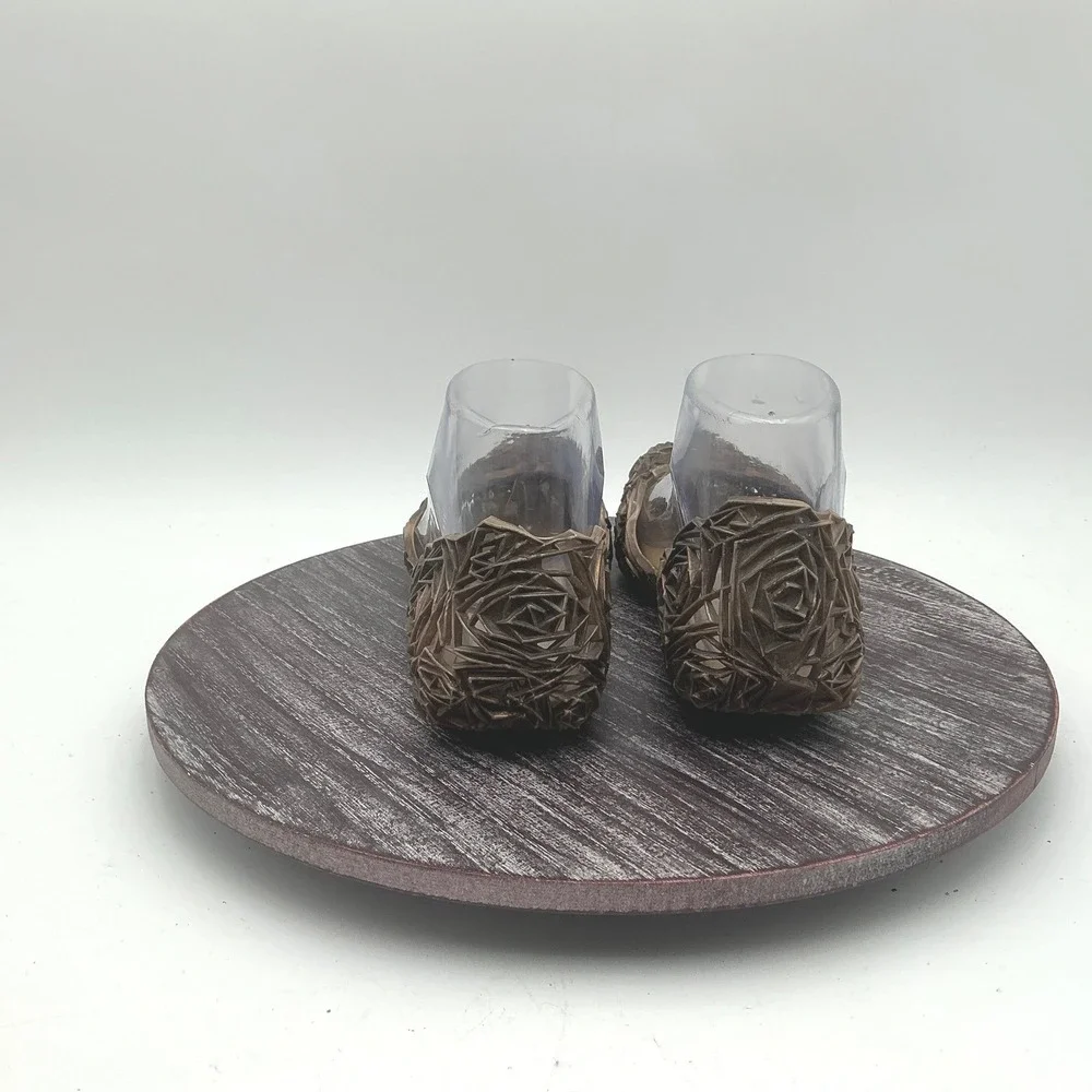 Melissa Flats Womens 6 Campana Papel VII Rose Bronze Jelly Shoes Glitter Ballet